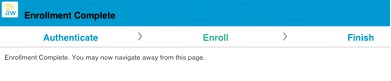 AirWatch enrollment complete